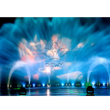 laser projection screen water screen show with fountain